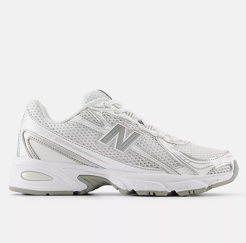Zapatilla NB 740 WHITE con METALLIC SILVER 877 C Reflection